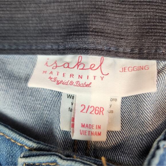 New Isabel Maternity Jeans Blue Jeggings Stretch Exapndable Size 2 / 26 - Picture 6 of 9